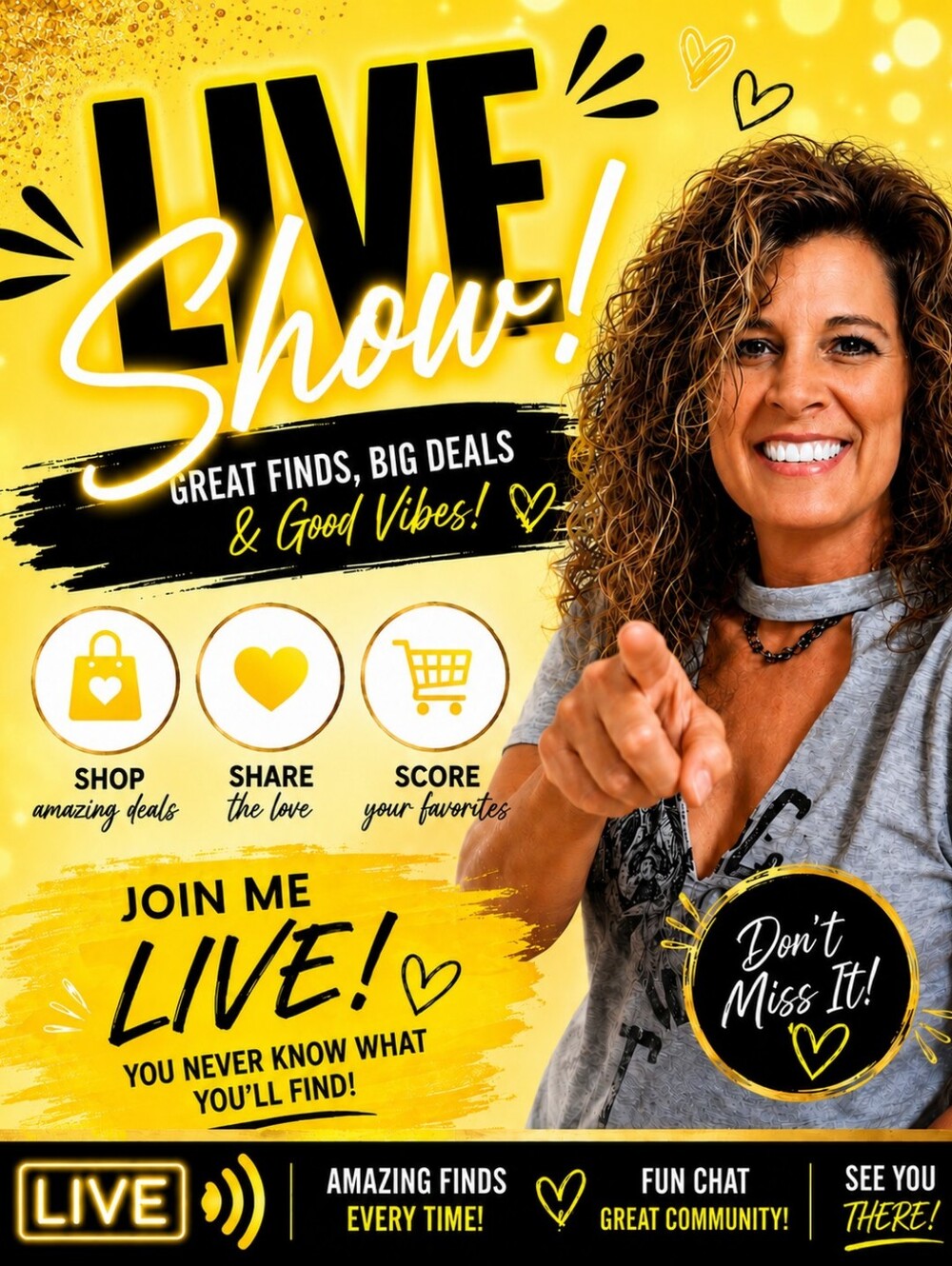 💥 Live Share Show Flyer💥 Like To Be Notified When I go Live!